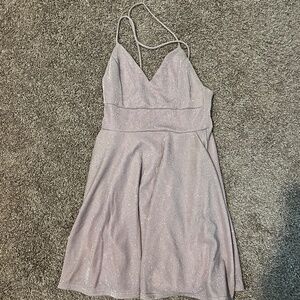 Windsor Sparkly Pale Pink Dress w/ Pockets Size S
